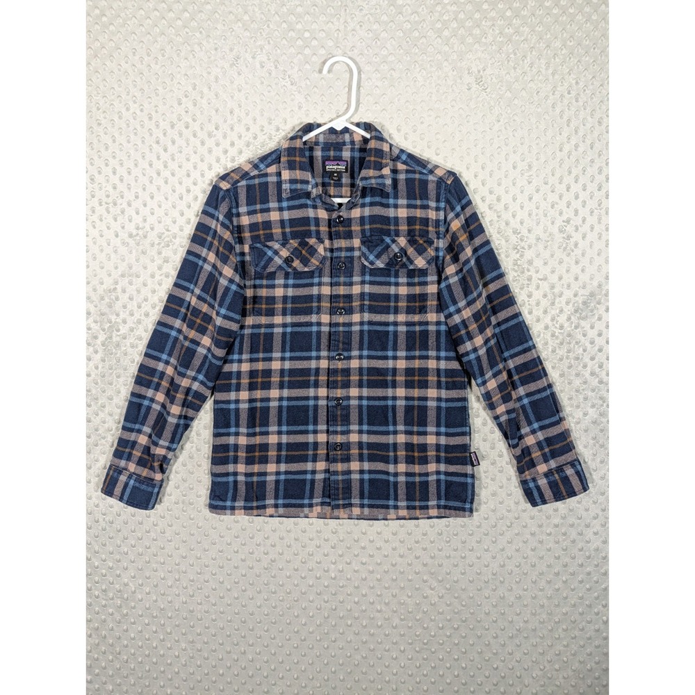 Patagonia Fjord Flannel Shirt Men's XS Button Up Organic Cotton Plaid Multi